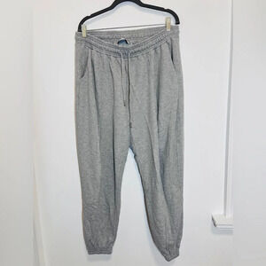 Ninety Percent Mens Cotton Knit Drawstring Waist Pleat Sweatpants Pants Gray